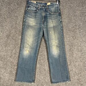 Abercrombie Girls Denim Jeans Size 14 Slim‎ Fit Straight Leg Distressed Y2K